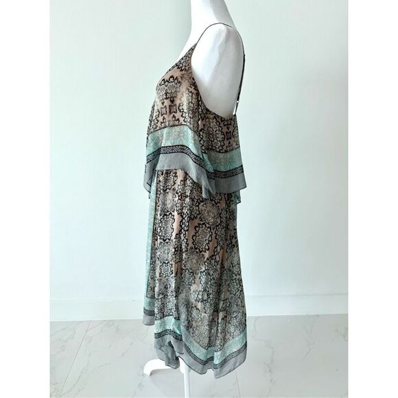 BCBGMaxazria Novah Scarf Pastel Print Chiffon Dress - Picture 6 of 8